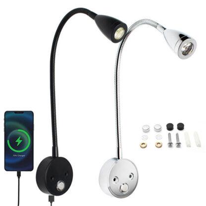 12v LED Reading Light with USB Charger