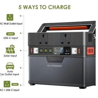 ALLPOWERS Solar Generator S300 + SP027 100W Solar Panel