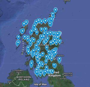 Motorhome Touring Scotland Google Map