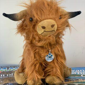 Motorhome Touring Scotland Highland Cow Dashboard Mascot